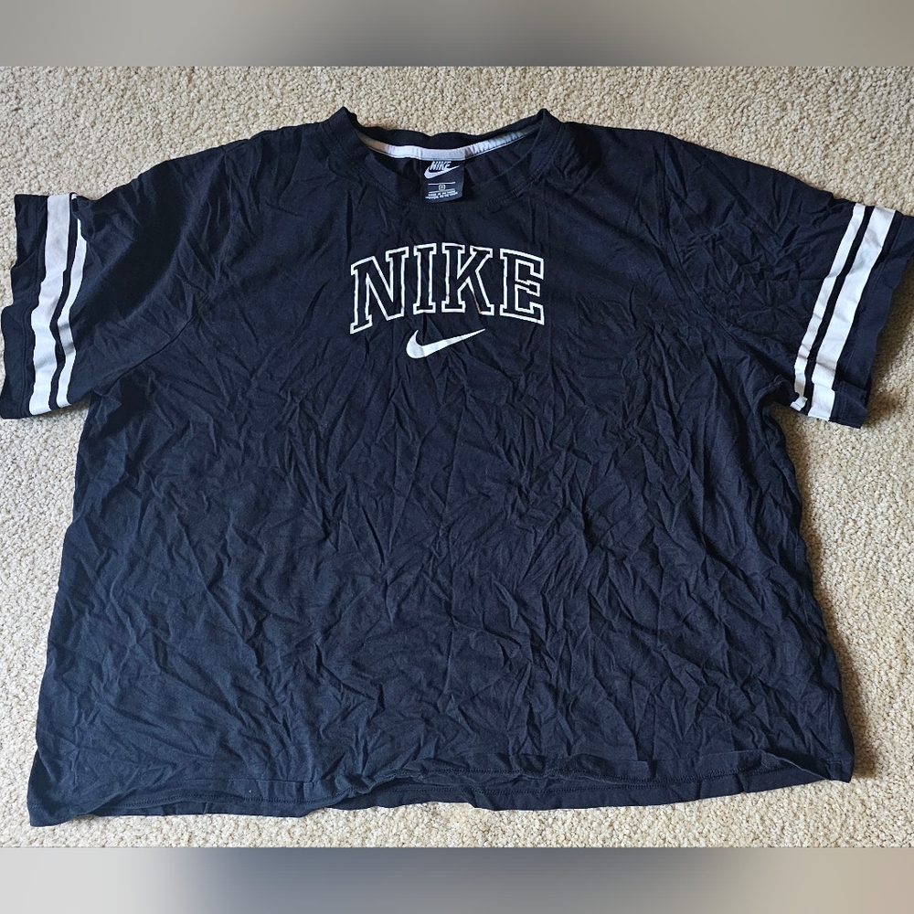 Nike Charcoal Tee with White Lettering